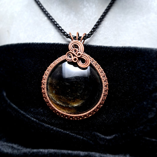 Gold Obsidian Round Copper (OB2)