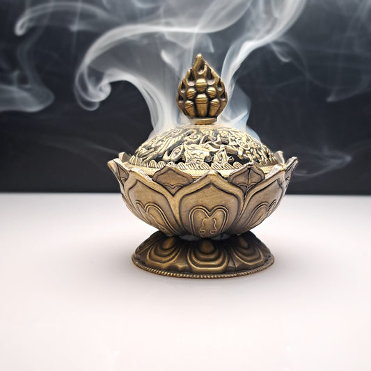 Lotus incense burner (bronze/15697)