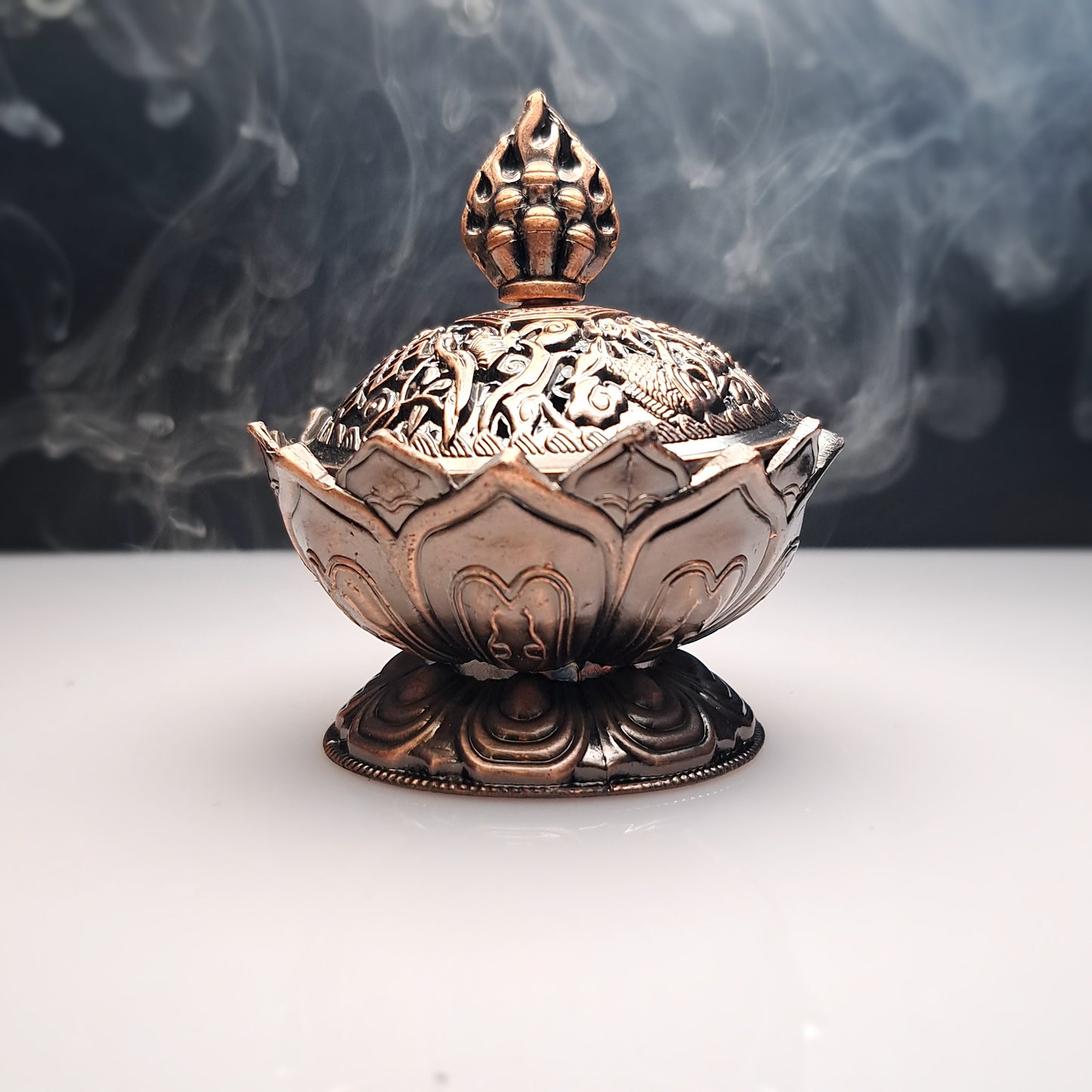 Lotus incense burner (copper/15696)