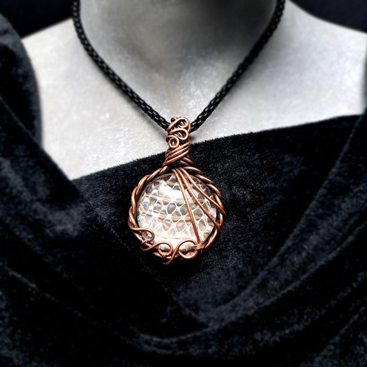 Snake skin pendant "Medusa's Dream" (copper)