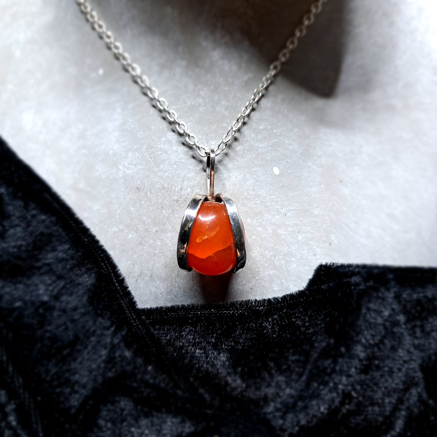 Karneol Anhänger "Carnelian Candy" (Silber)