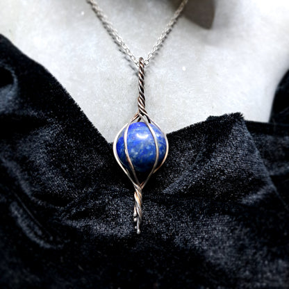 Lapislazuli Anhänger "Blue Earth" (silber)