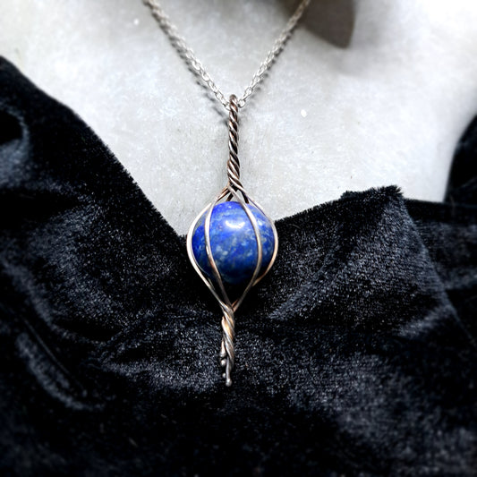 Lapislazuli Anhänger "Blue Earth" (silber)